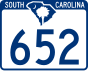 South Carolina Highway 652 marker