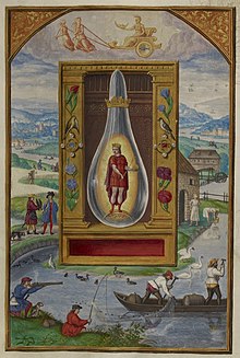 The spirit of medicine, as imagined by Salomon Trismosin, 1582 Splendor Solis 18.jpg