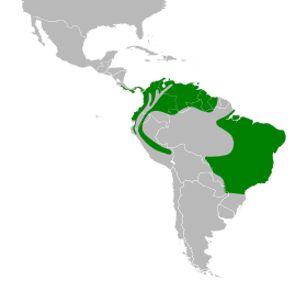 Distribución geográfica del semillero ventriamarillo.