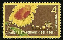 Kansas statehood, 1861
1961 issue Stamp-kansas-statehood.jpg