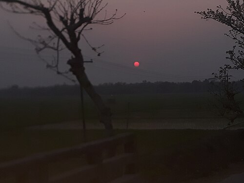 Sunset in Brahmanpara (B-Para) Upazila (Bangladesh)