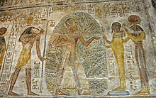 Relief of Ramesses II in the temple of Derr Temple of Derr relief of Ramesses II.jpg