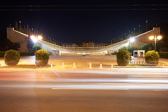 Long exposure shot facing the Panathenaic Stadium