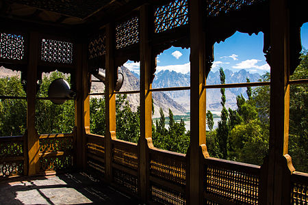 "The_view_of_valley_from_Chaqchan_Mosque_corridor" by User:Farhanumerwiki