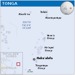 Lokasi Tonga