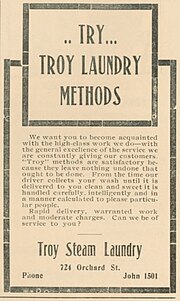 Thumbnail for File:Troy Steam Laundry Advertisement.jpg