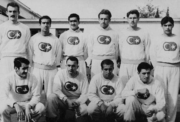 Turkey national basketball team squad in 1946.