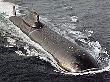 A Project 941 (Typhoon-class) nuclear ballistic missile submarine. Typhoon3.jpg