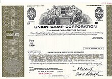 Union Camp Corporation - A Specimen "Sinking Fund" Bond Certificate c.1971 Union Camp Corporation - A Specimen "Sinking Fund" Bond Certificate c.1971.jpg