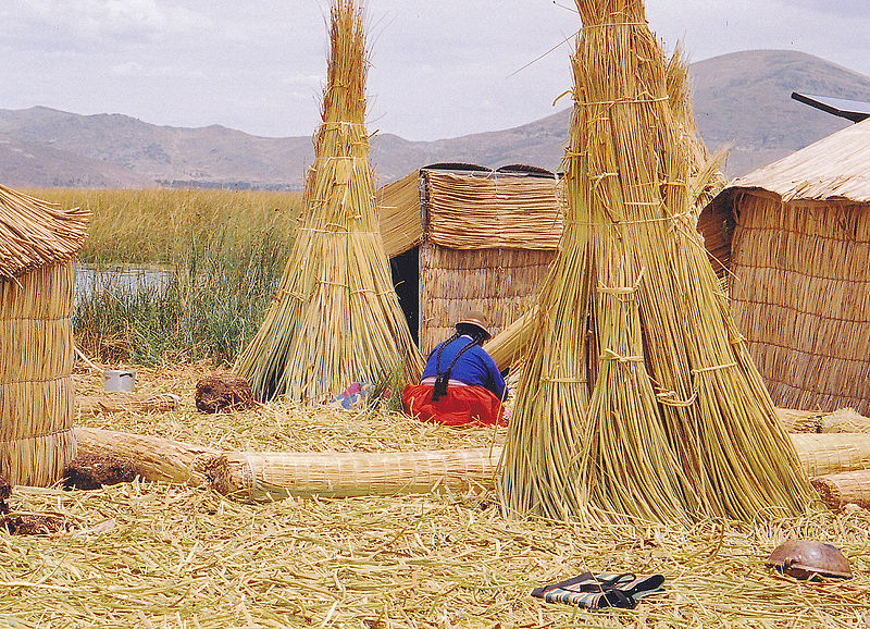 File:Uros Indian woman with red and blue clothing.jpg