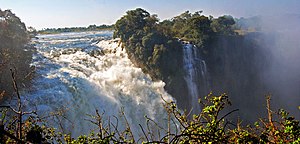 Sikt över Victoria Falls