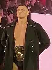 Longest-reigning champion, Gunther, who held the title for 666 days. WWE Imperium clash at the castle (cropped).jpg