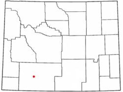 Location in Wyoming