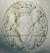Wappen auf dem Grabstein der Metta von Oberg