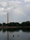 Washington monument rainbow