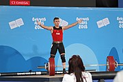 Deutsch: Gewichtheben bei den Olympischen Jugendspielen 2018; Tag 2, 10. Oktober 2018; Jungen 62 kg English: Weightlifting at the 2018 Summer Youth Olympics at 8 October 2018 – Boys' 62 kg