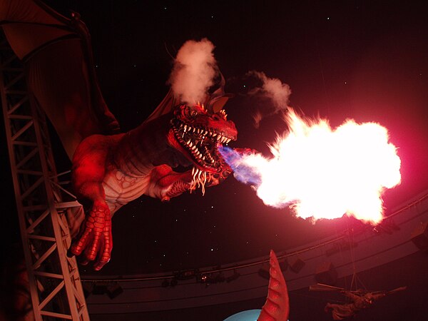 West Edmonton Mall's fire-breathing dragon animatronic (1999–2014)