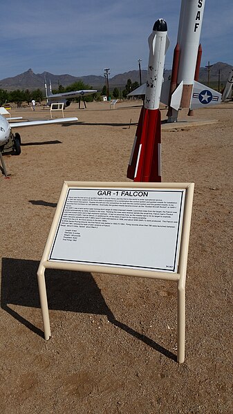 White Sands Missile Range Museum GAR-1 Falcon display