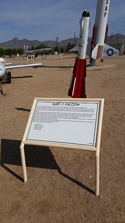 White Sands Missile Range Museum GAR-1 Falcon display
