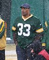 Former Green Bay Packers player w:William Henderson after being introduced as a legend against the Pittsburgh Steelers in 2013.   This file was uploaded with Commonist.