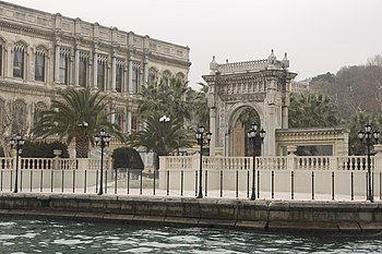 Çırağan Palace seen from Bosporus