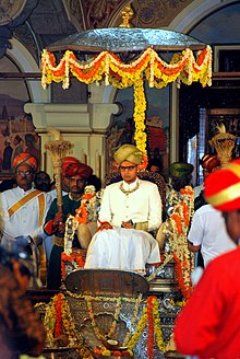 Yaduveer Krishnadatta Chamaraja Wadiyar attending a ceremony. Yaduveer Krishnadatta Chamaraja Wadiyar.JPG