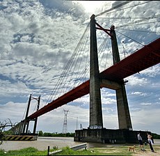 Le Pont Zárate-Brazo Largo sur le Paraná de las Palmas. Il est à la fois routier et ferroviaire.