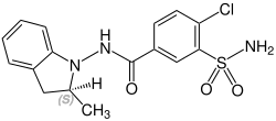 (S) -Indapamid Structural Formula V2.svg