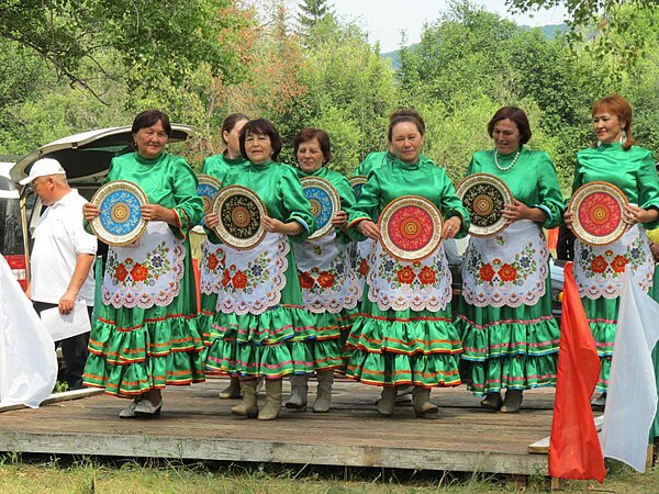 Volga Tatars in traditional clothing