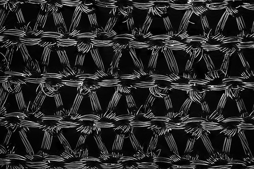Плетение нейлоновых чулок 40 den под микроскопом