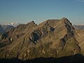 Hochmaderer (rechts) und Strittkopf (2745 m, links der Mitte) vom Erich-Endriss-Weg. Ganz rechts das Hochmadererjoch.