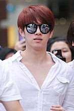 Heechul at Universal Studios Singapore in 2013