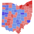 1871 Ohio Gubernatorial Election by County