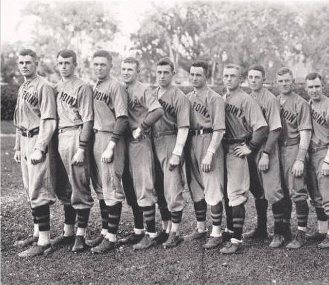 The 1914 West Point baseball team. Omar Bradley is second from left. Every member of the team who remained in the army became a general.