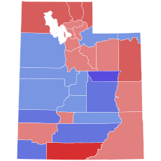 1960 Utah gubernatorial election results map by county.svg
