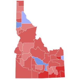 2008 United States Senate election in Idaho results map by county.svg