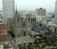 The headquarters is located in the buildings adjacent to Grace Cathedral on Nob Hill in San Francisco. 2009-0723-CA-005-GraceCathedral.jpg