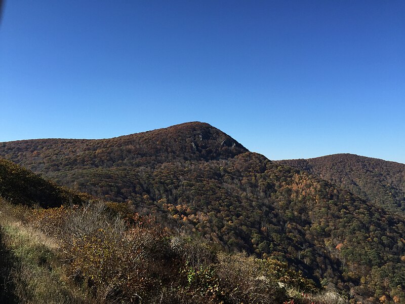 File:2016-10-25 10 58 45 View southwest towards Hawksbill Mountain from the Crescent Rock Overlook along Shenandoah National Park's Skyline Drive in Page County, Virginia.jpg