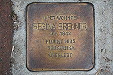 2019-05-22 Hannover Stolperstein Regina Brenner.jpg