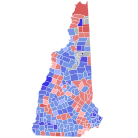 2020 Amerika Serikat Senat pemilihan di New Hampshire hasil peta oleh kotamadya.svg