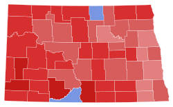 2022 North Dakota Secretary of State election results map by county.svg