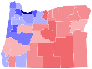 2022 Oregon Labor Commissioner election results map by county.svg