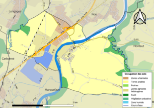 Mappa a colori che mostra l'uso del suolo.