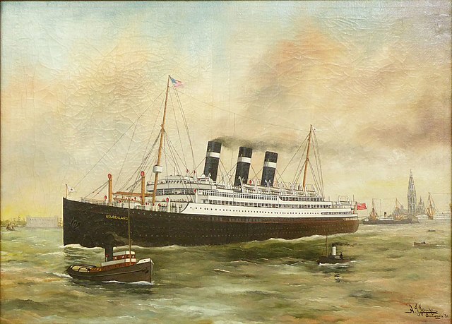 Painting of Belgenland in 1931 by Alfred J Jansen