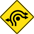 (MR-WDAD-8) Roundabout Directional Lanes (used in Western Australia)