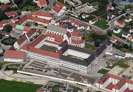 Aerial image of the Kaisheim Abbey (view from the southeast)