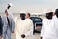 Guinean presidentti Ahmed Sékou Touré Washington D.C.:n Andrewsin lentoasemalla vuonna 1982