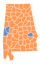 File:Alabama Presidential Election Results by County, 1968.svg