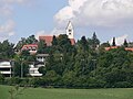 Altusried, Blick zur Kirche St. Blasius und Alexander