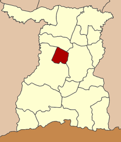 Amplasarea districtului în provincia Surin